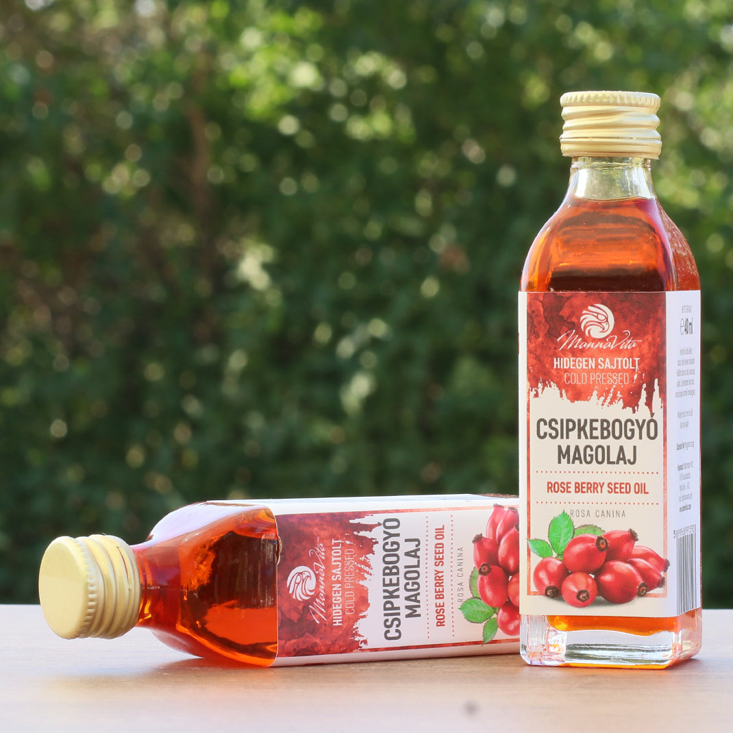 Óleo de sementes de rosa mosqueta húngaro prensado a frio Mannavita • 40 ml