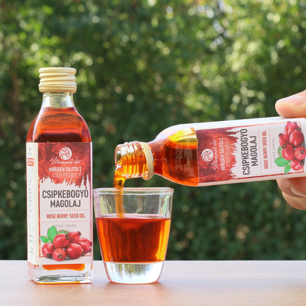 Óleo de sementes de rosa mosqueta húngaro prensado a frio Mannavita • 40 ml