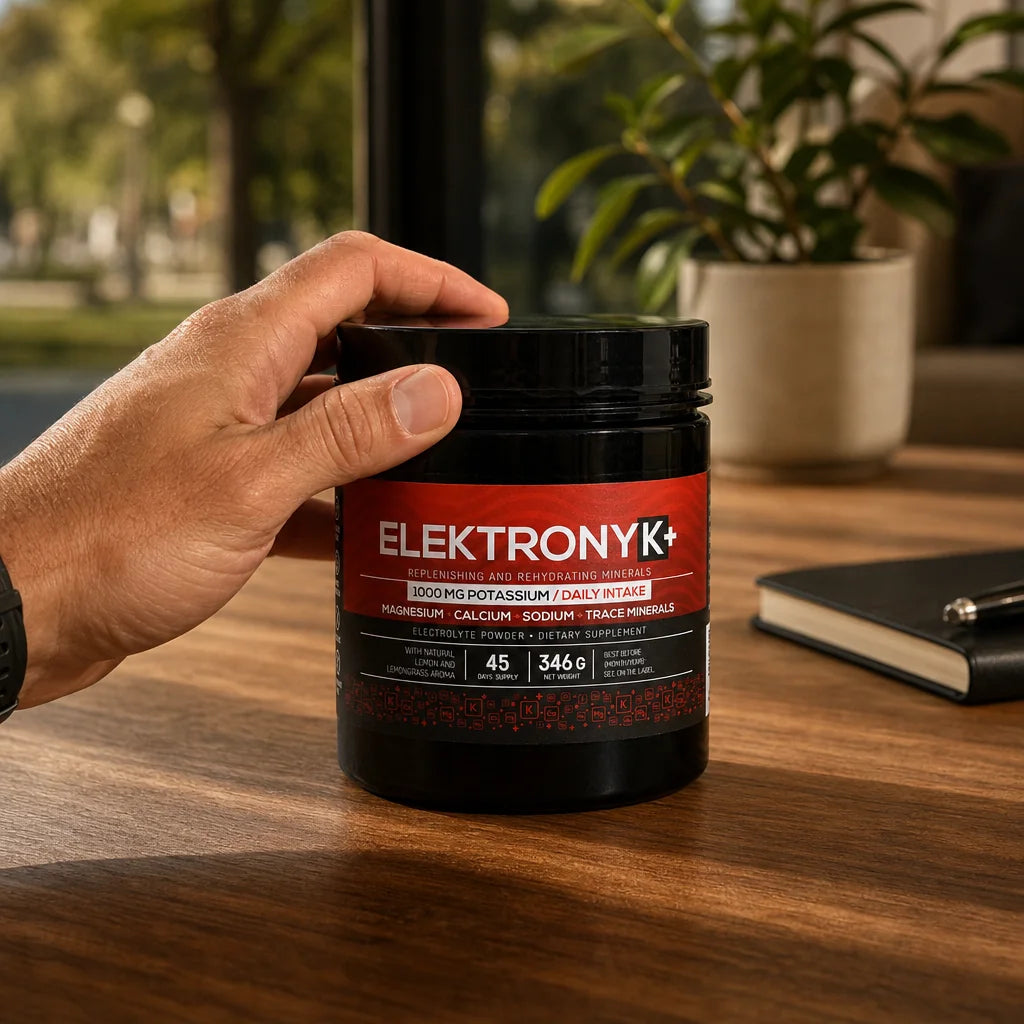 ElektronyK+ pó de eletrólitos • 1000 mg de potássio com glicina • DOCE, 402g