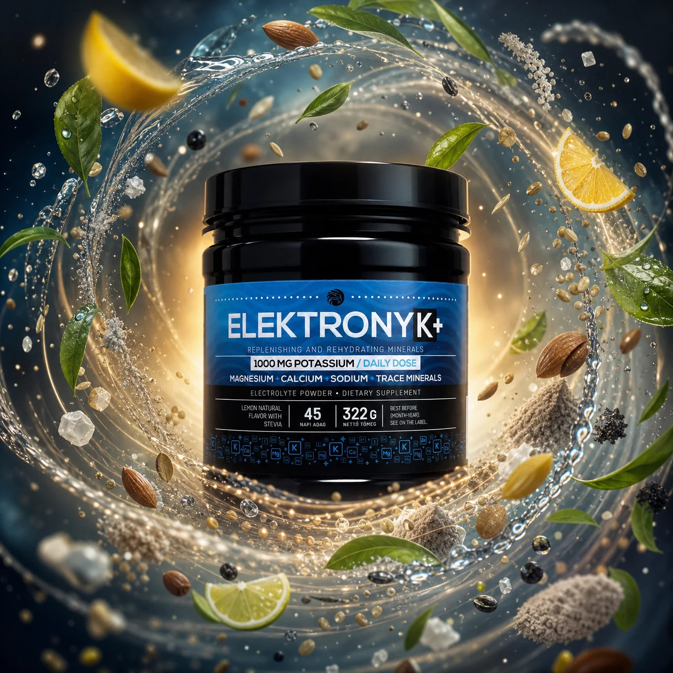 ElektronyK+ pó eletrólito com 1000 mg de potássio • 322g