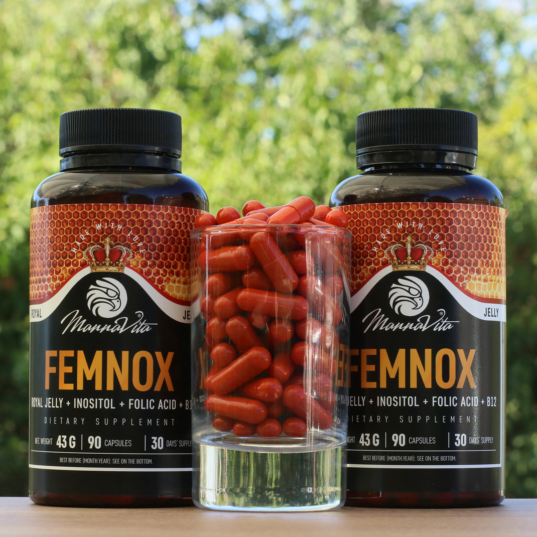 FEMNOX Geleia Real + Inositol + Ácido Fólico + Complexo B12 • 90 cápsulas