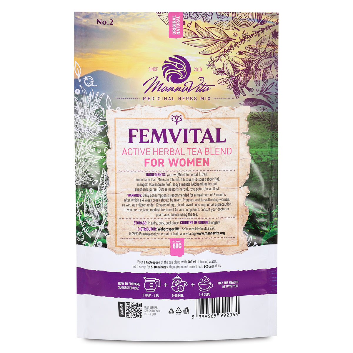 FEMVITAL mistura ativa de chá de ervas para Mulheres • 80 g