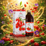 Mannavita • Sumo de Bagas de Goji, 100% puro prensado • 500 ml