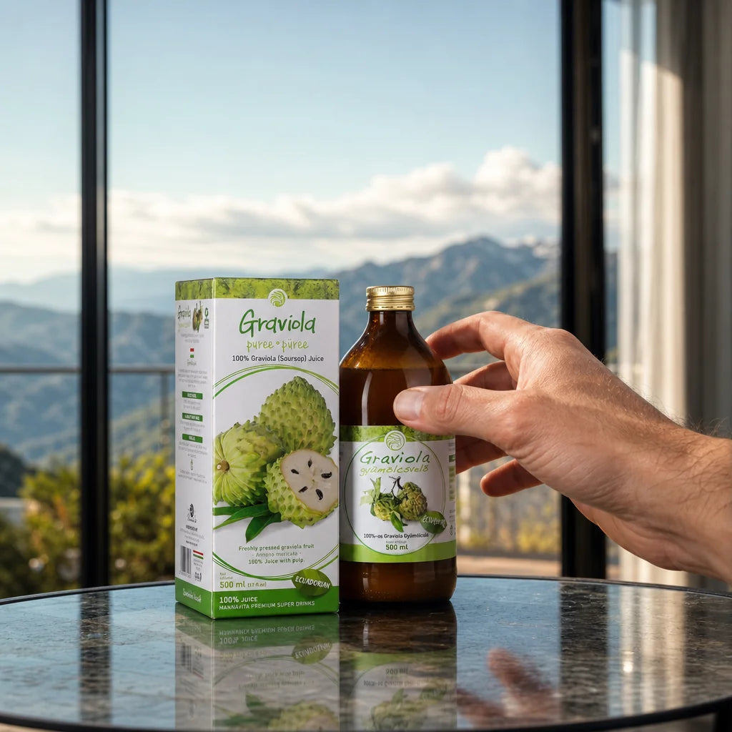 Mannavita • Polpa de Graviola, 100% puro prensado • 500 ml