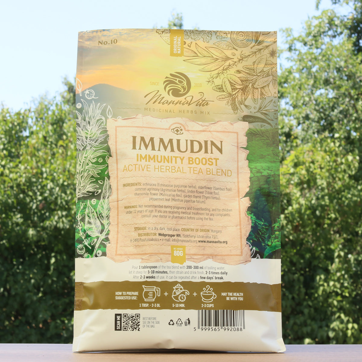 IMMUDIN Mistura ativa de chá de ervas potenciadora do sistema imunitário • 80g