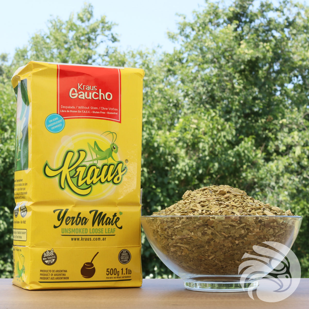 Kraus yerba mate • Gaúcho, sem paus - Sem talos • 500 g