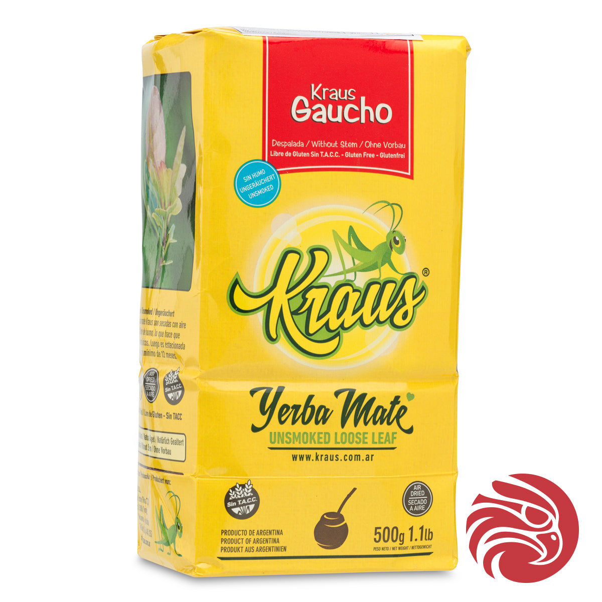 Kraus yerba mate • Gaúcho, sem paus - Sem talos • 500 g