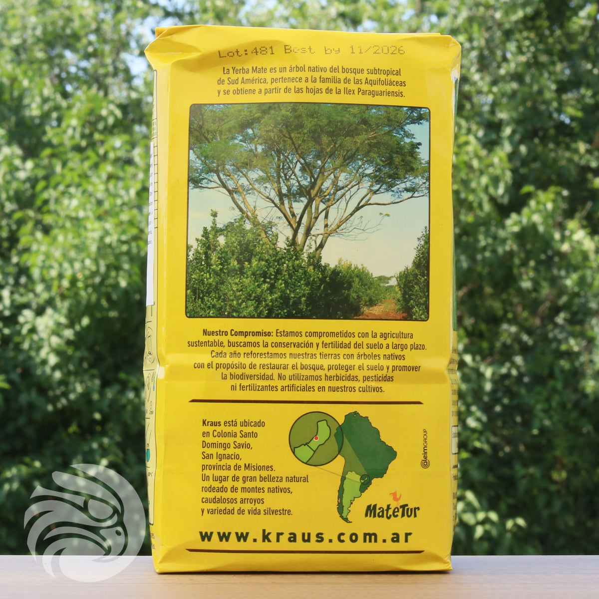 Chá de yerba mate Kraus • Silvestre, MENTA • 500 g