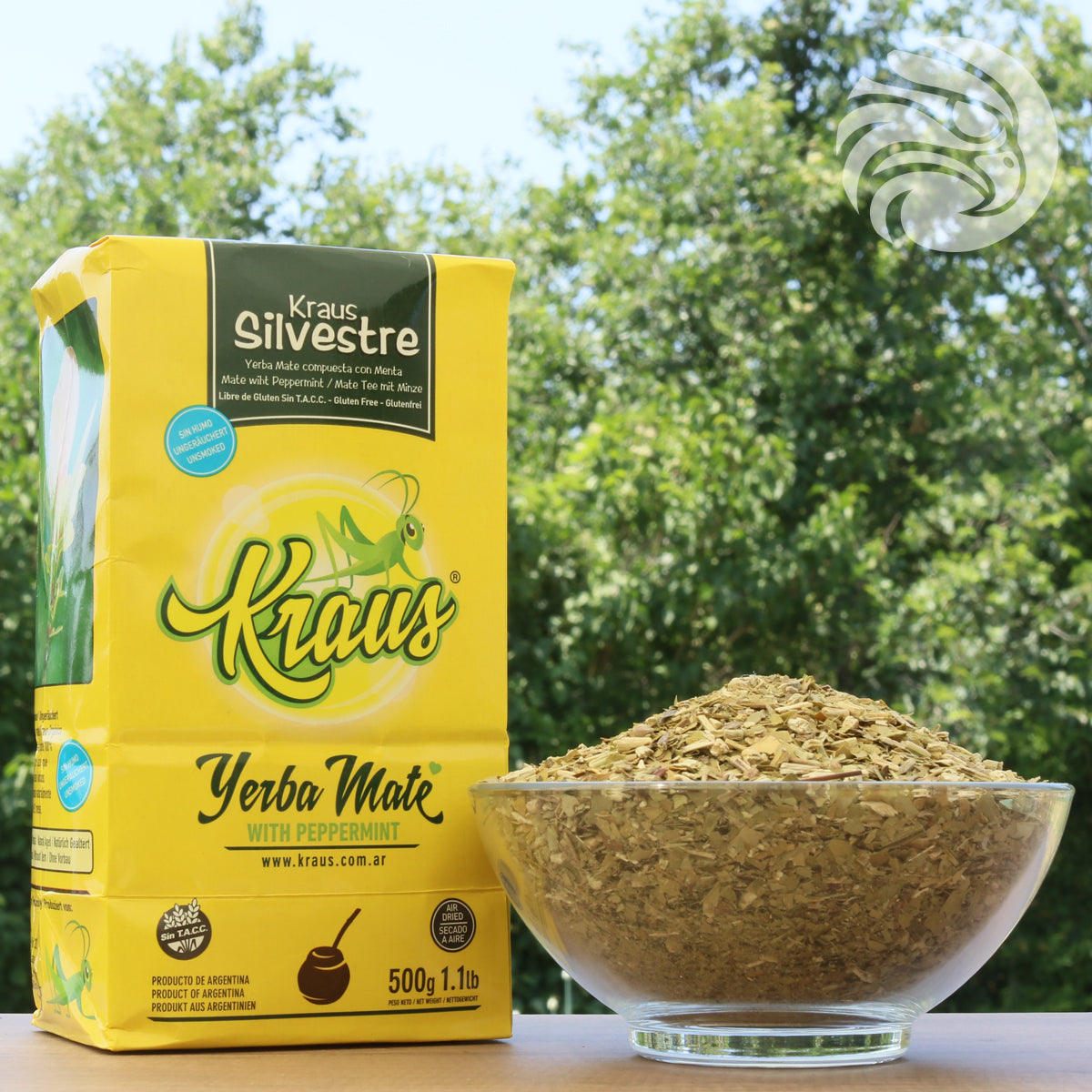 Chá de yerba mate Kraus • Silvestre, MENTA • 500 g
