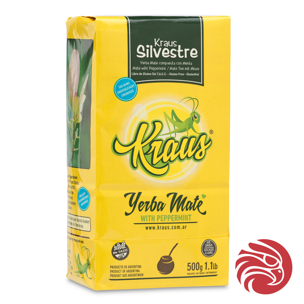 Chá de yerba mate Kraus • Silvestre, MENTA • 500 g