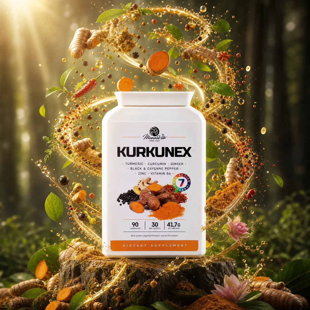 KURKUNEX complexo de extrato de curcuma • 90 cápsulas