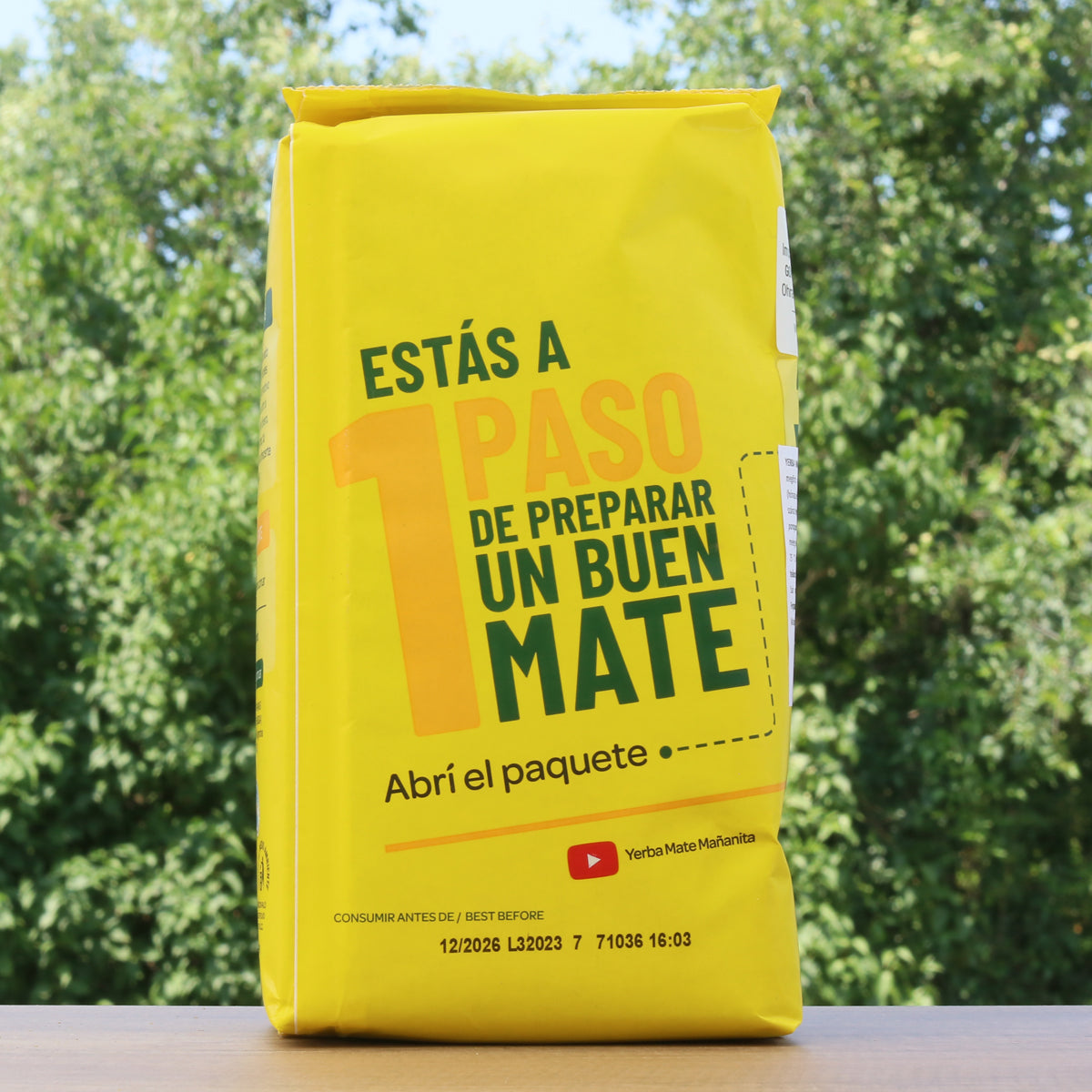 Chá de yerba mate Mañanita • Elaborado com palo • 500 g