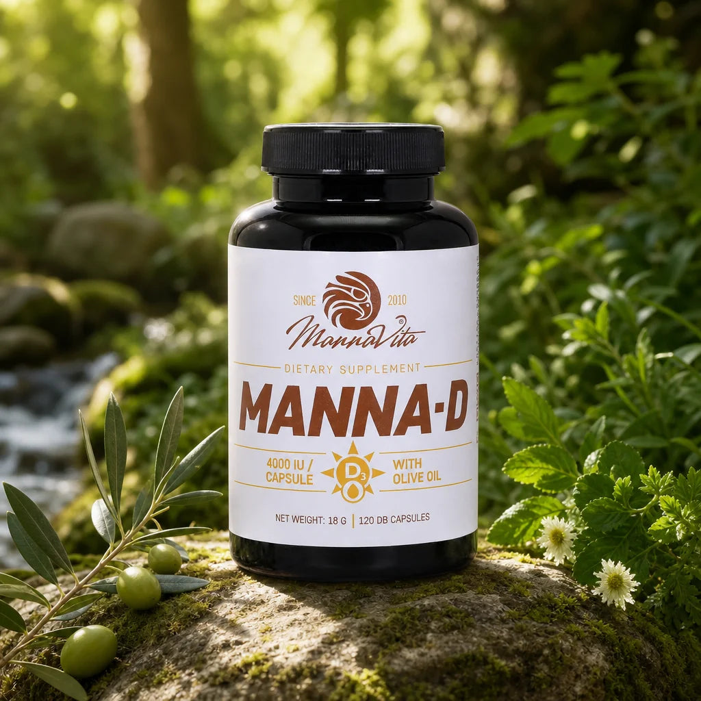 MANNA-D Vitamina D3 em azeite 4000 UI • 120 cápsulas