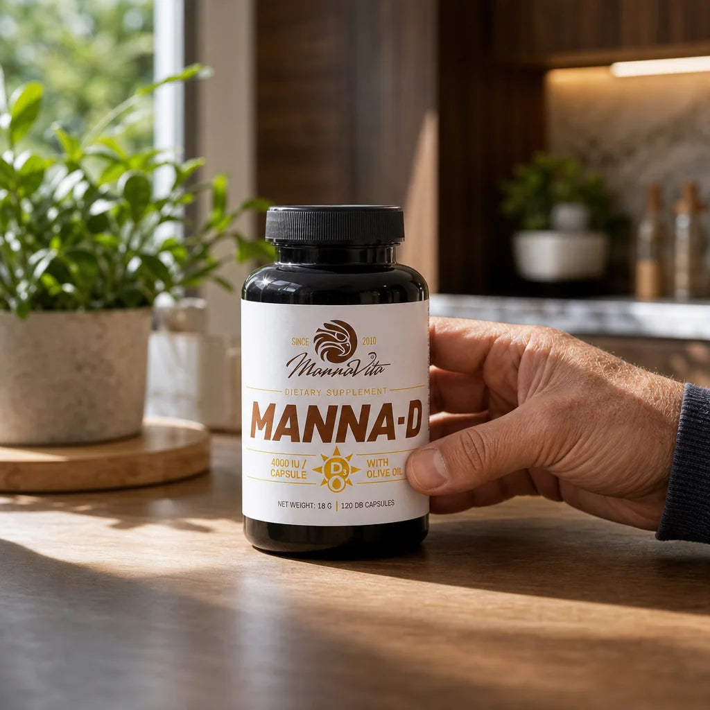 MANNA-D Vitamina D3 em azeite 4000 UI • 120 cápsulas