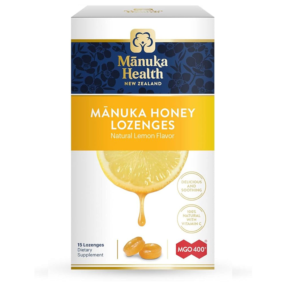 Pastilhas de mel de Manuka com limão natural • 15 unid.