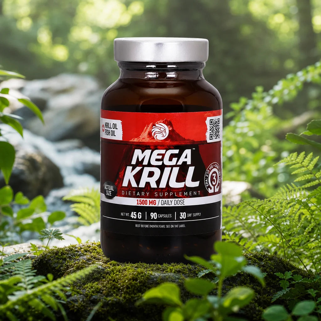 MegaKRILL 1500 mg óleo de krill + óleo de peixe • 90 cápsulas