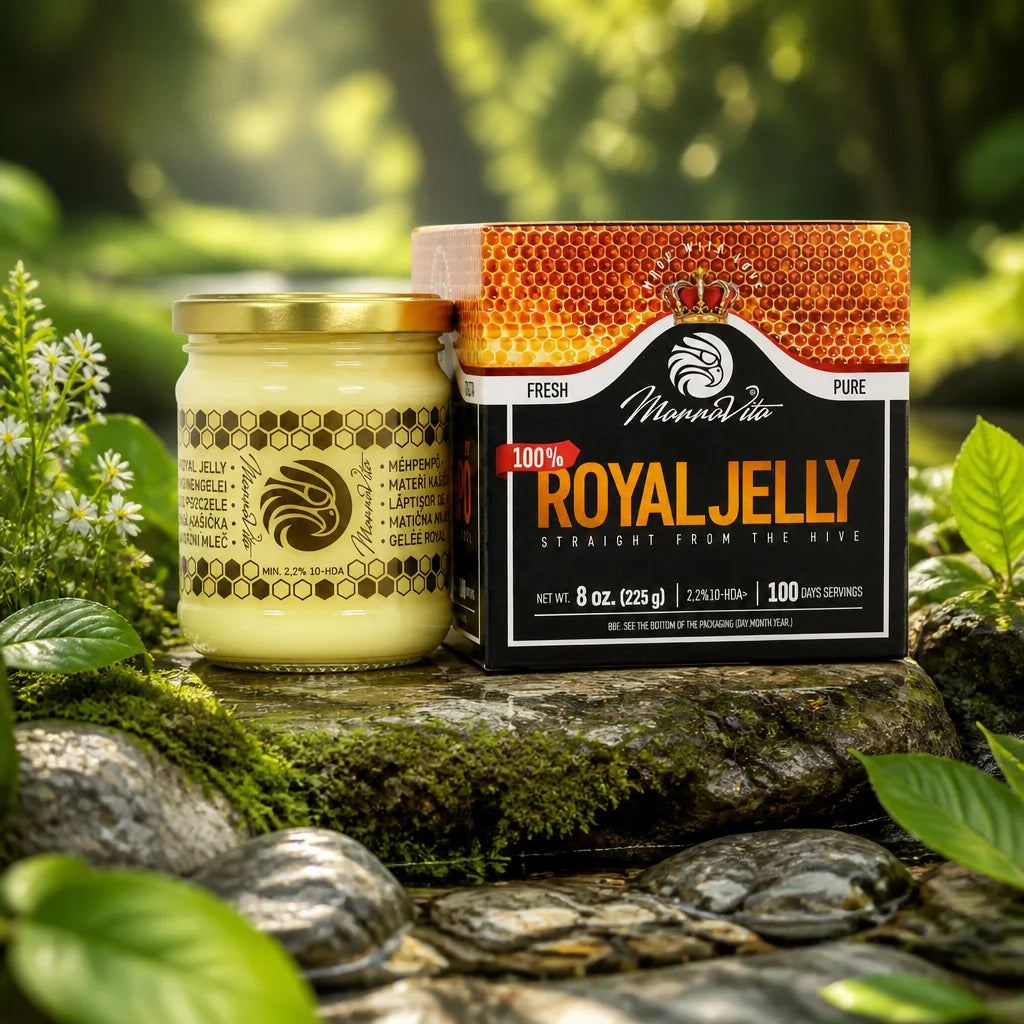 Mannavita Premium Geleia real, fresca pura • 2,5% 10-HDA • 100g