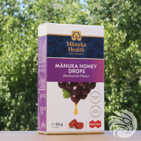 Pastilhas de mel de Manuka com groselha preta • 15 unid.