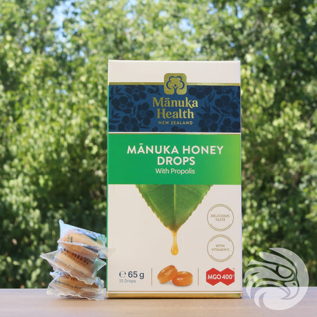 Pastilhas de mel de Manuka com própolis • 15 unid.