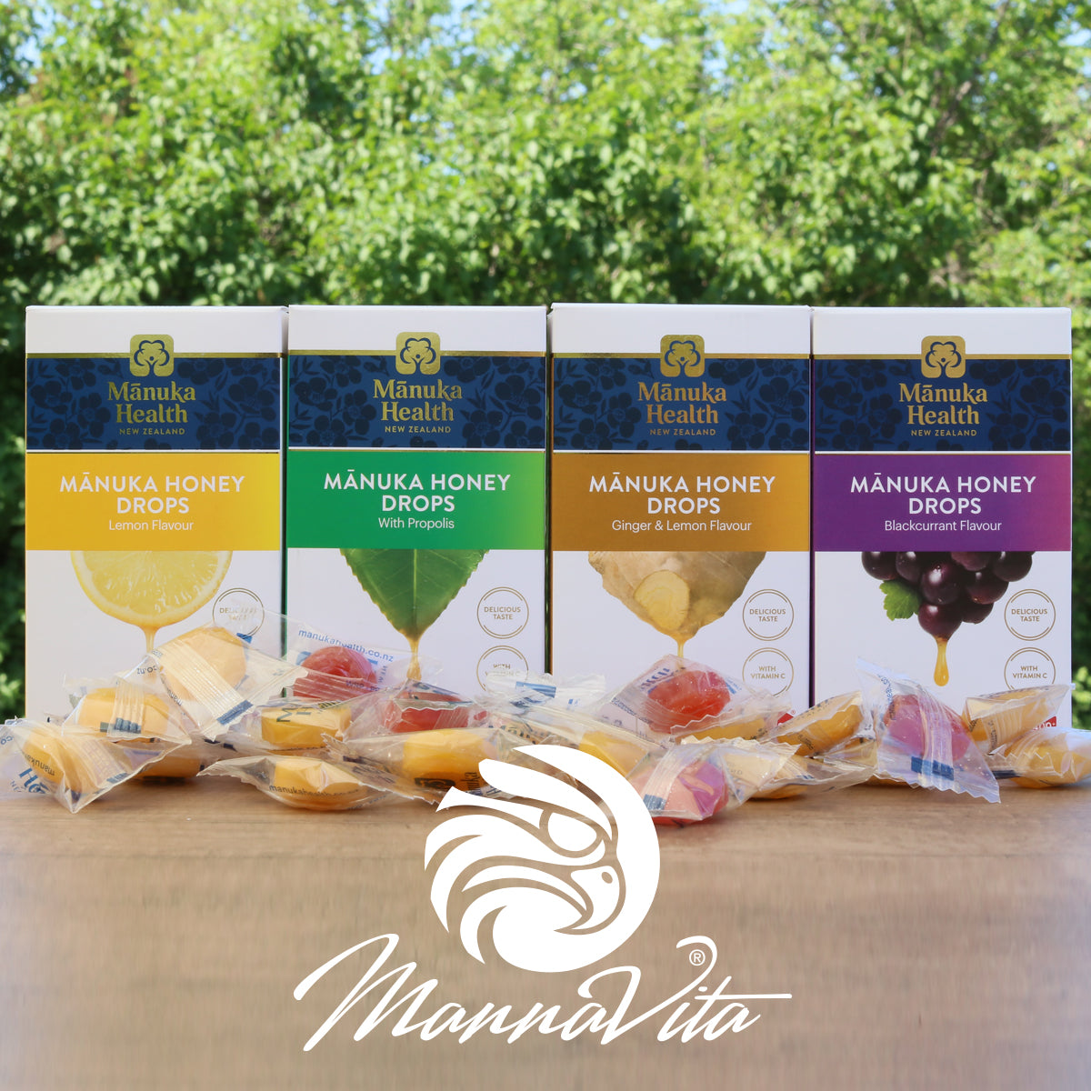 Pastilhas de mel de Manuka com gengibre natural e limão • 15 unid.