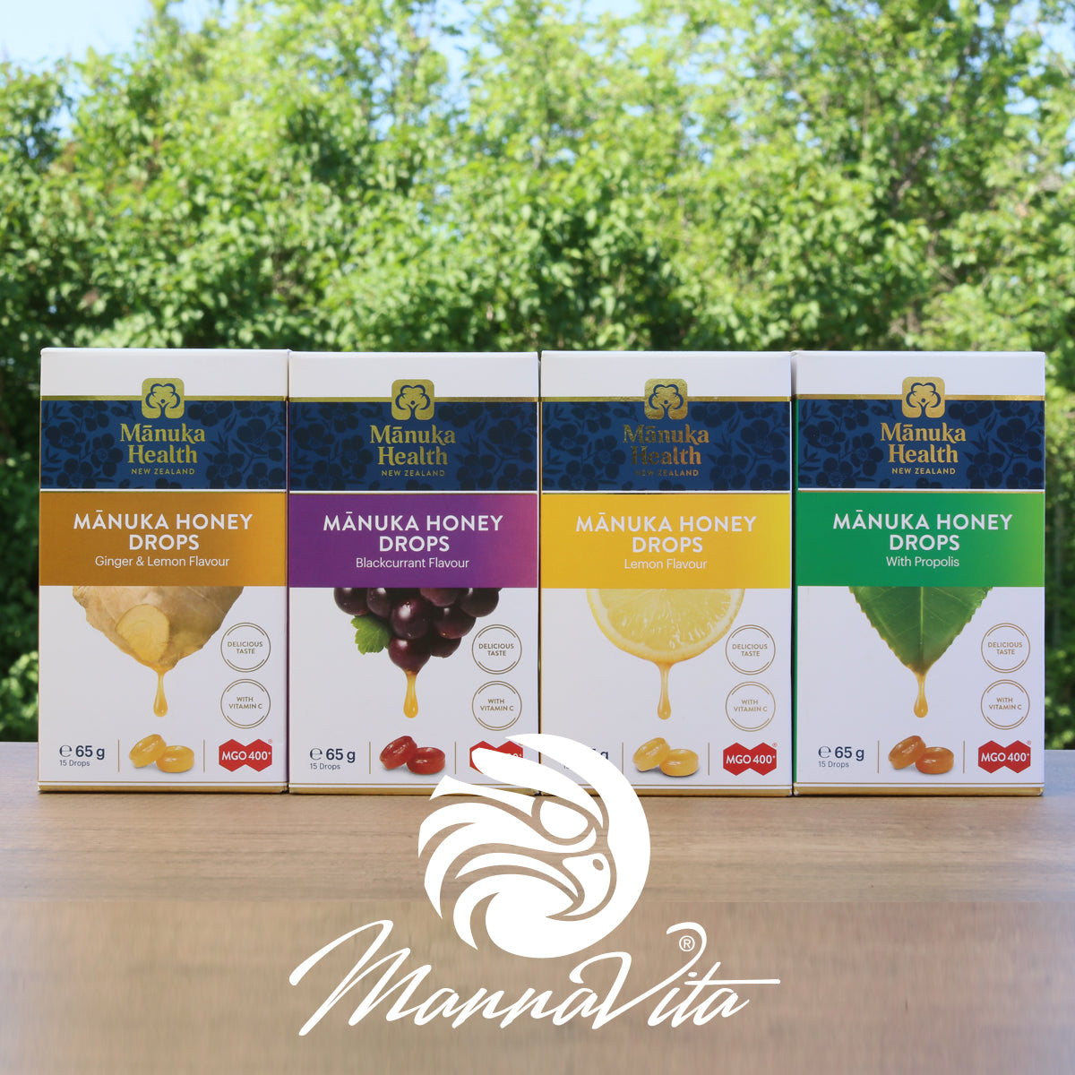 Pastilhas de mel de Manuka com gengibre natural e limão • 15 unid.
