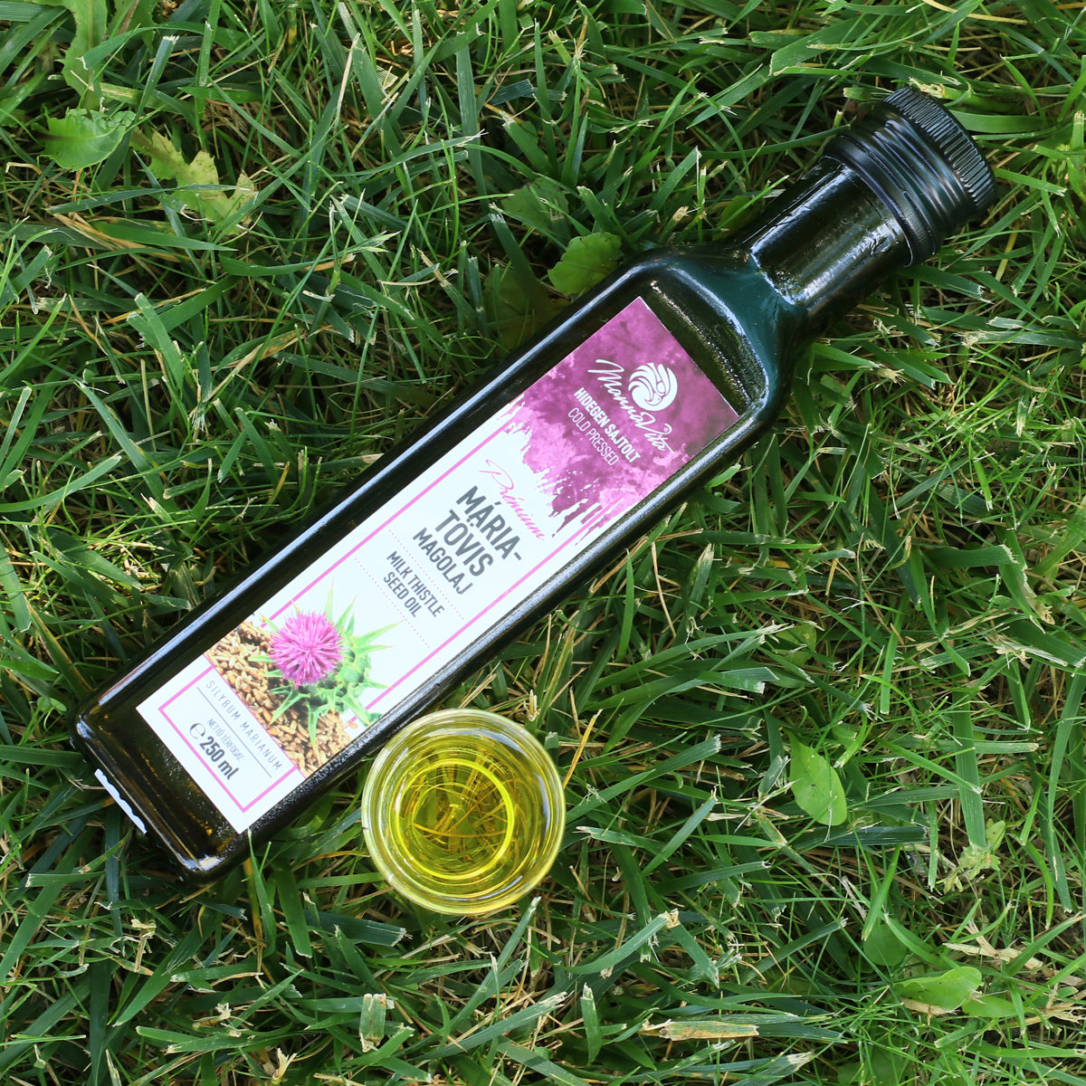 Óleo de sementes de cardo-mariano húngaro prensado a frio Mannavita • 250 ml