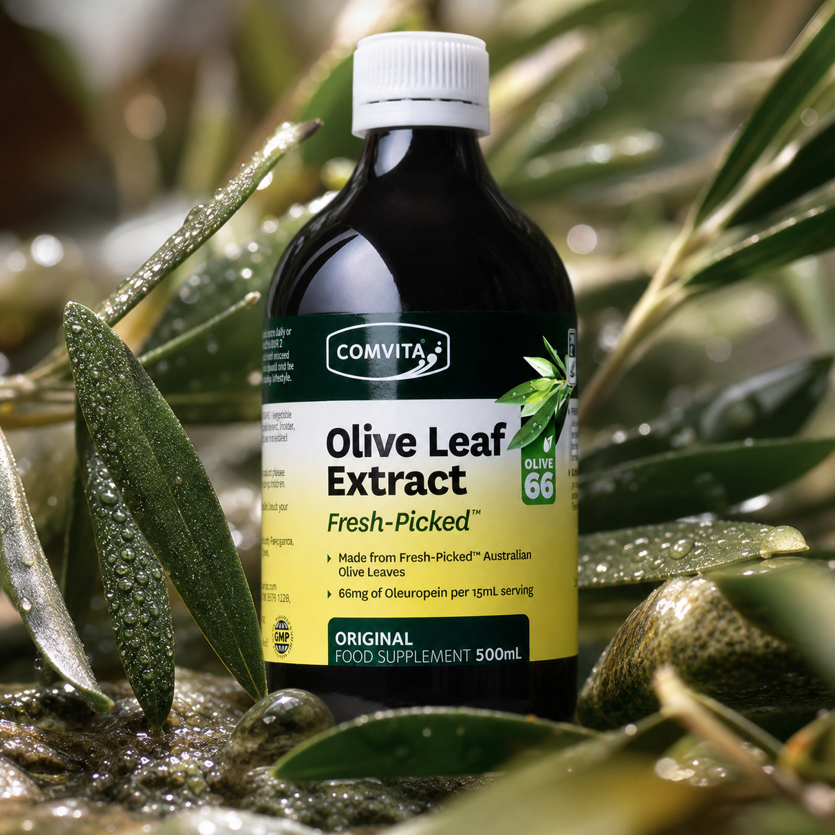 Extrato líquido de folha de oliveira Comvita • 500 ml
