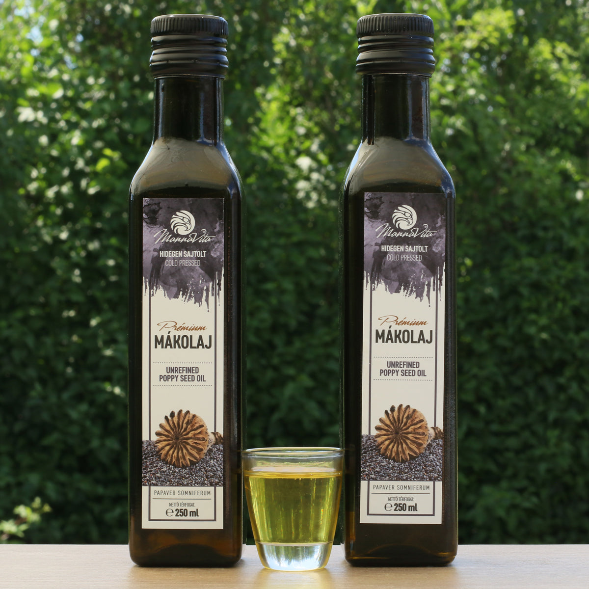 Óleo de sementes de papoila húngaro prensado a frio Mannavita • 250 ml