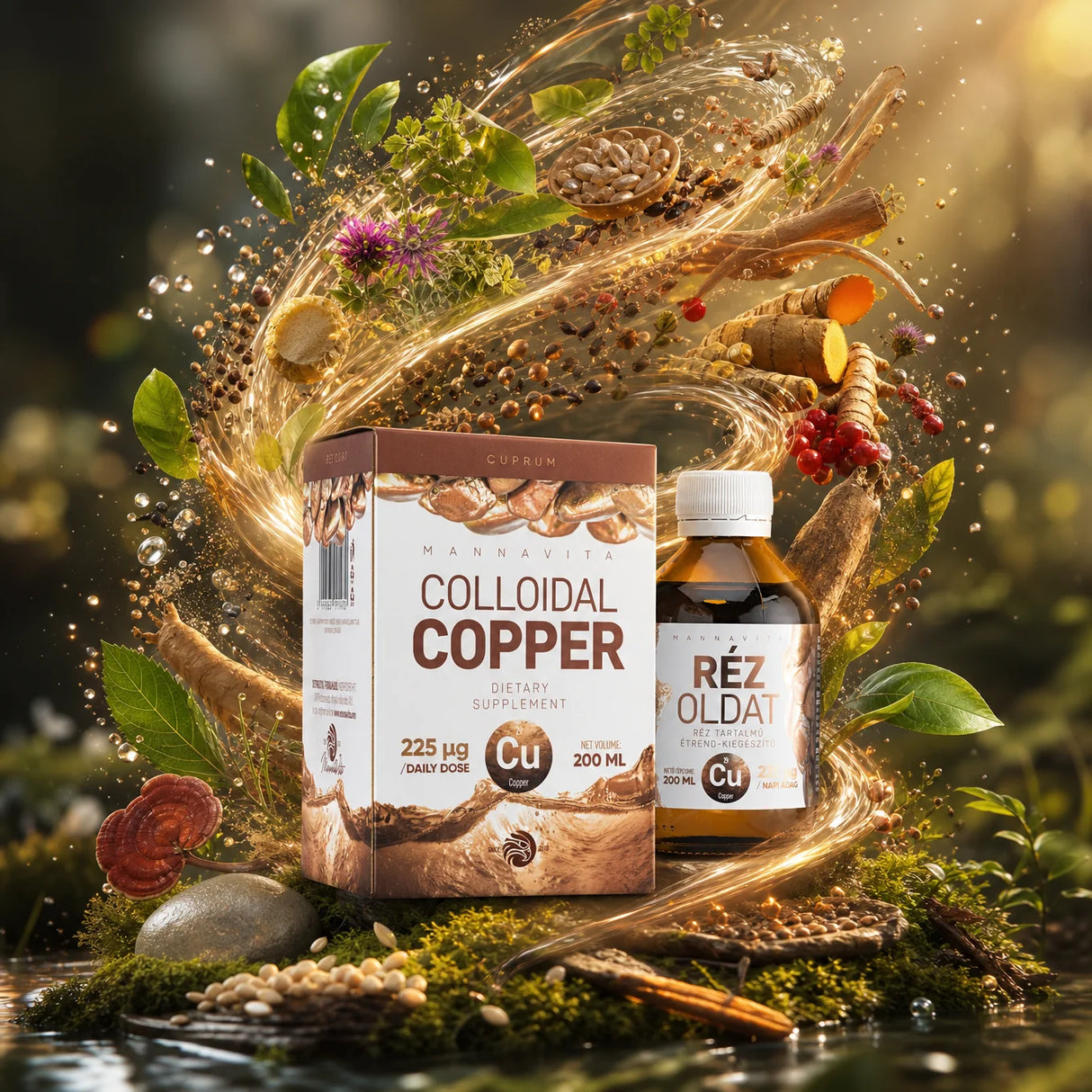 Mannavita, Cobre Coloidal 225µg / dose diária • 200ml
