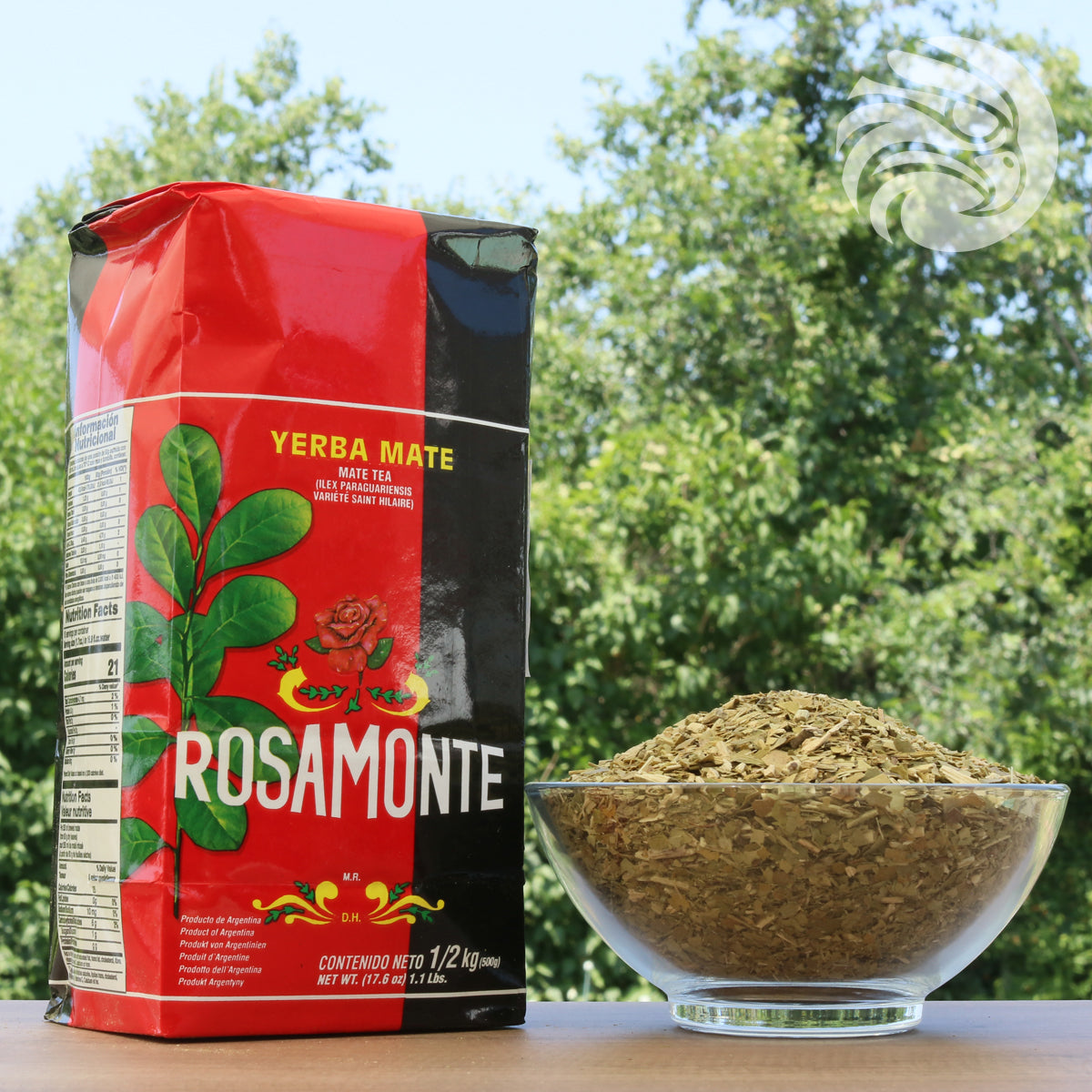 Chá de erva-mate Rosamonte • Elaborado com pau • 500 g