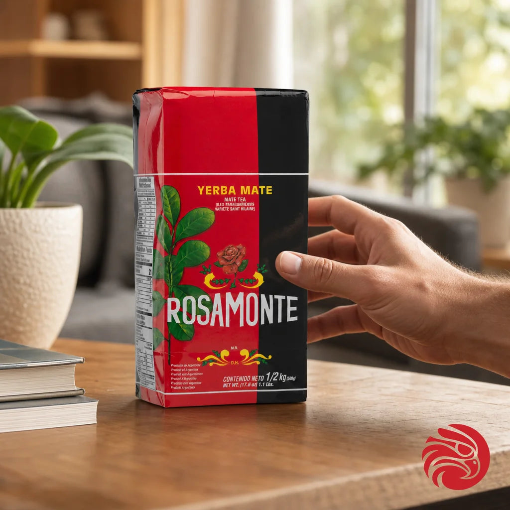 Chá de erva-mate Rosamonte • Elaborado com pau • 500 g