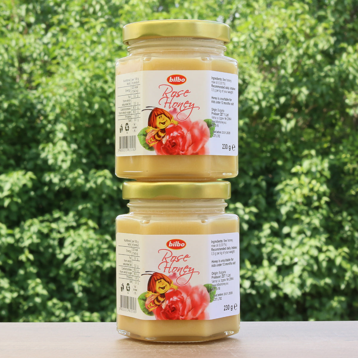Mel de rosa cru Bilbo • 230 g