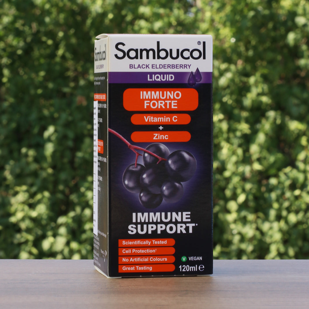 Xarope de sabugueiro preto Sambucol, Immuno Forte • 120 ml