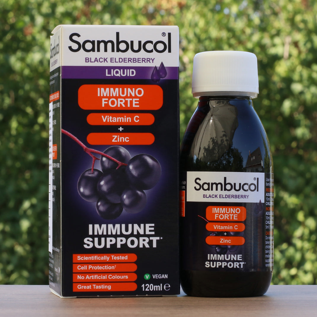 Xarope de sabugueiro preto Sambucol, Immuno Forte • 120 ml