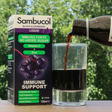 Xarope de sabugueiro preto Sambucol, sem açúcar • 120 ml