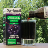 Xarope de sabugueiro preto Sambucol, sem açúcar • 120 ml