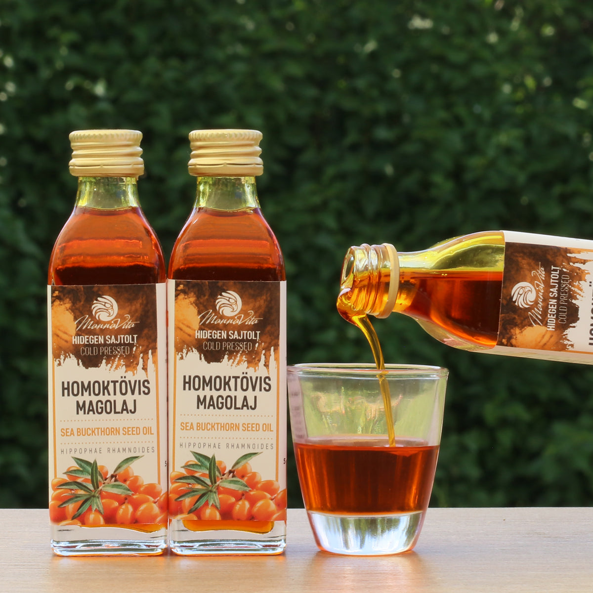 Óleo de sementes de espinheiro-mar húngaro prensado a frio Mannavita • 40 ml