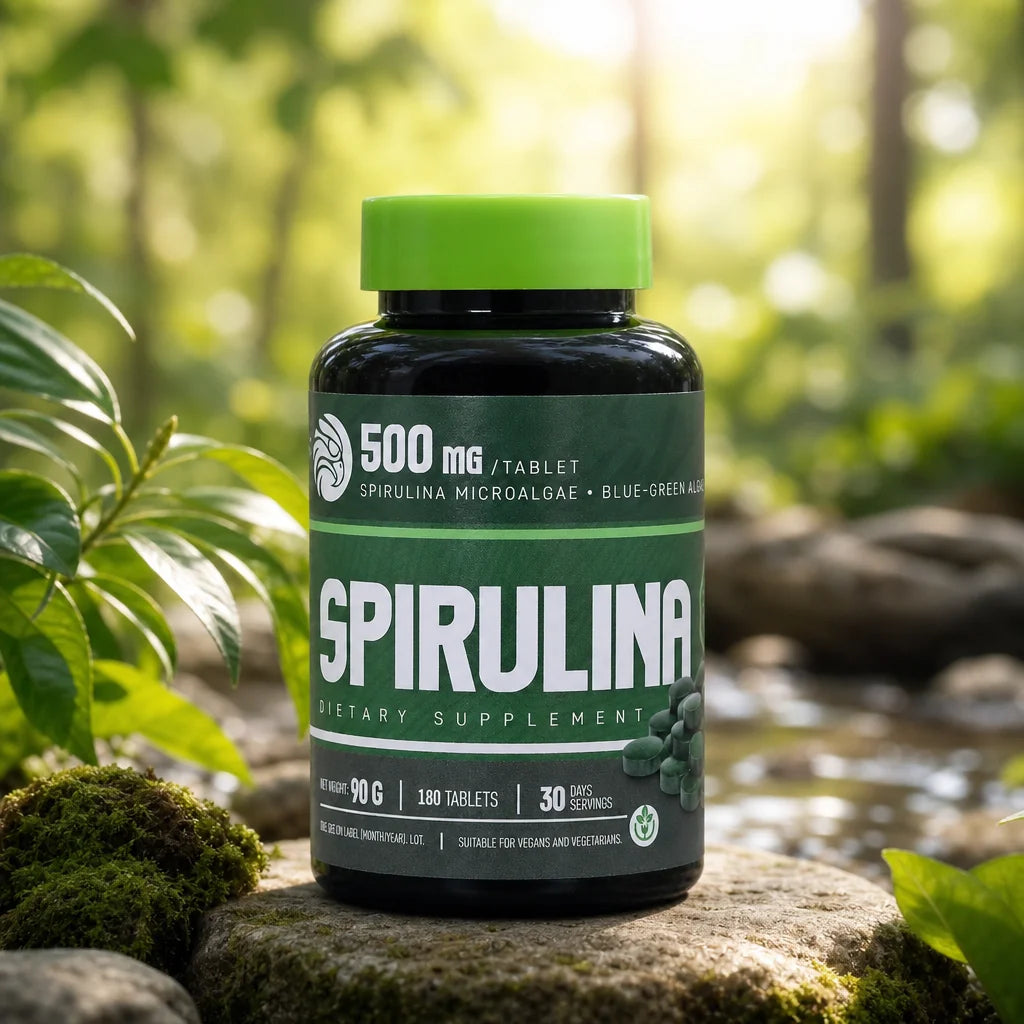 Mannavita, comprimidos de Spirulina 500 mg • 180 unid.